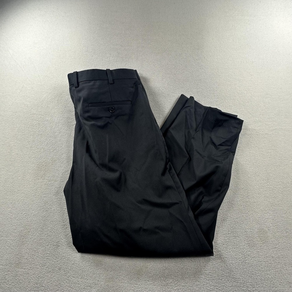 Peter Millar Pants Mens 38 Black Wool Stretch Flat Front Dress Trouser Canada